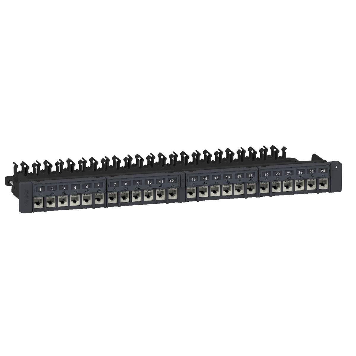 Actassi FLEX Cat 6 UTP 24-Port Patch Panel