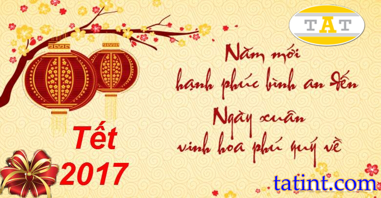 Happy New Year Letter and Notice of Time for Vietnamese New Year holidays of T.A.T International Company Limited